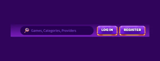 Login and register buttons for user access