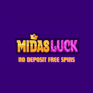 Midas Luck logo with 'No Deposit Free Spins' text